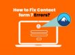 Fix Contact form 7 Errors